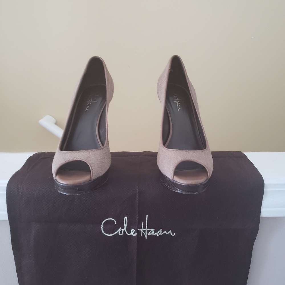 Cole Haan STEPHANIE AIR open toe pump haircalf